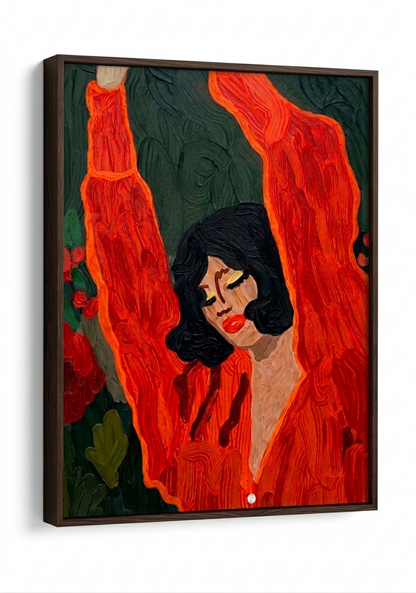 Boho Art - Free Spirit in Scarlet