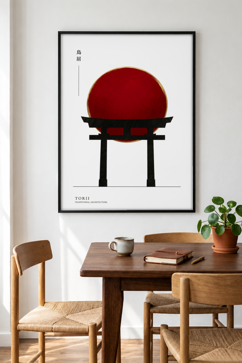 Japanese Art - Torii framed print in a room