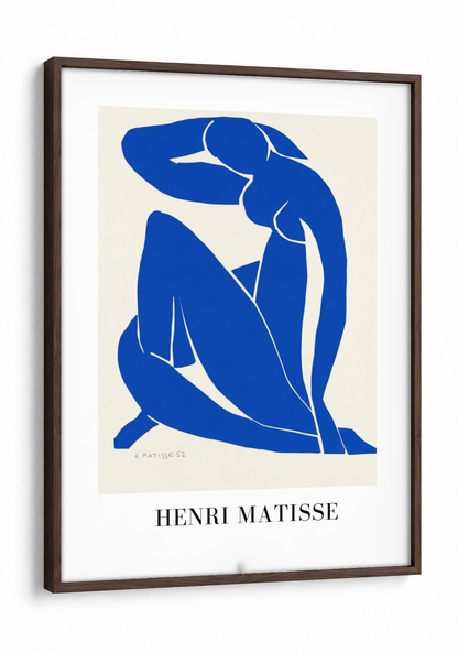 Henri Matisse - Blue Form framed print in a brown frame