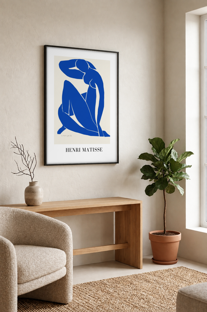 Henri Matisse - Blue Form framed print in a room