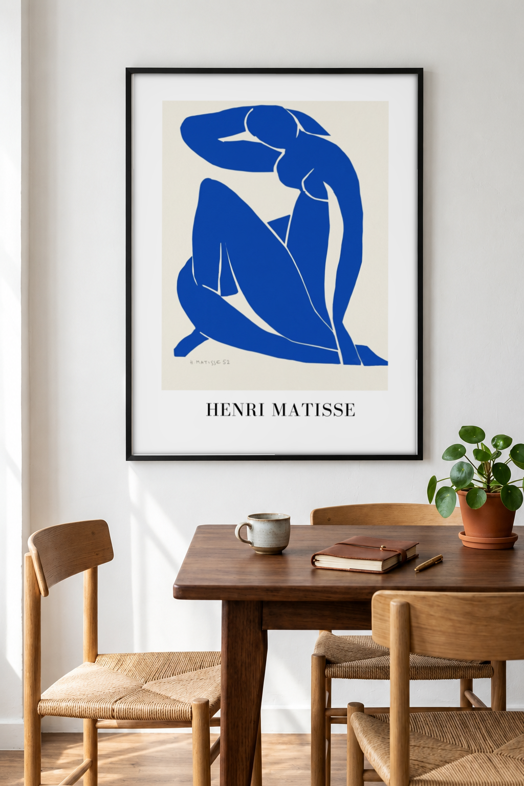 Henri Matisse - Blue Form framed print in a room
