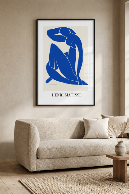 Henri Matisse - Blue Form framed print in a room