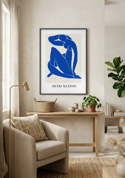 Henri Matisse - Blue Form framed print in a room