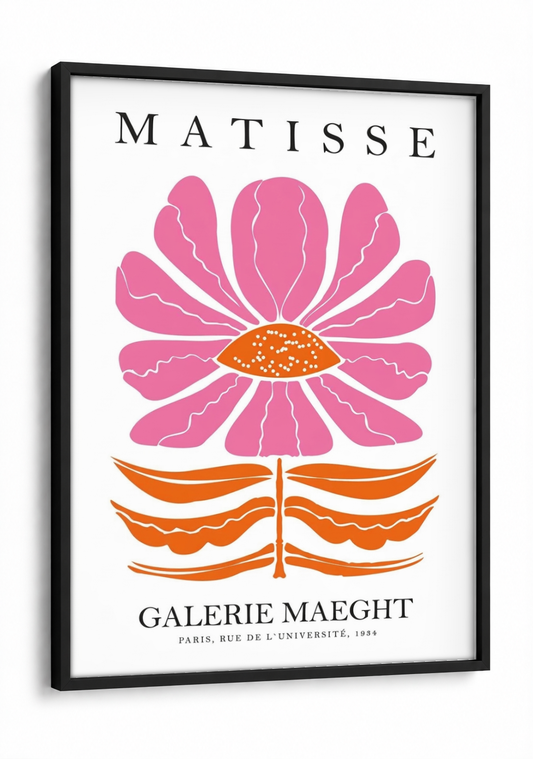 Henri Matisse - Galarie Maeght Exhibition Poster framed print in a black frame