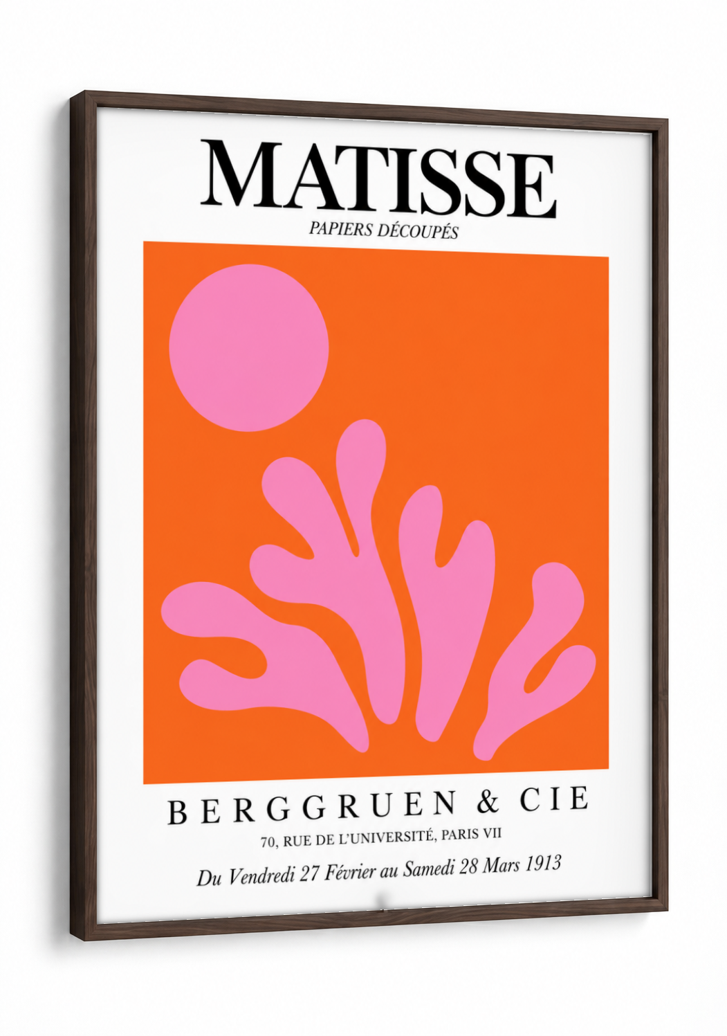 Henri Matisse- Exhibition Poster framed print in a brown frame