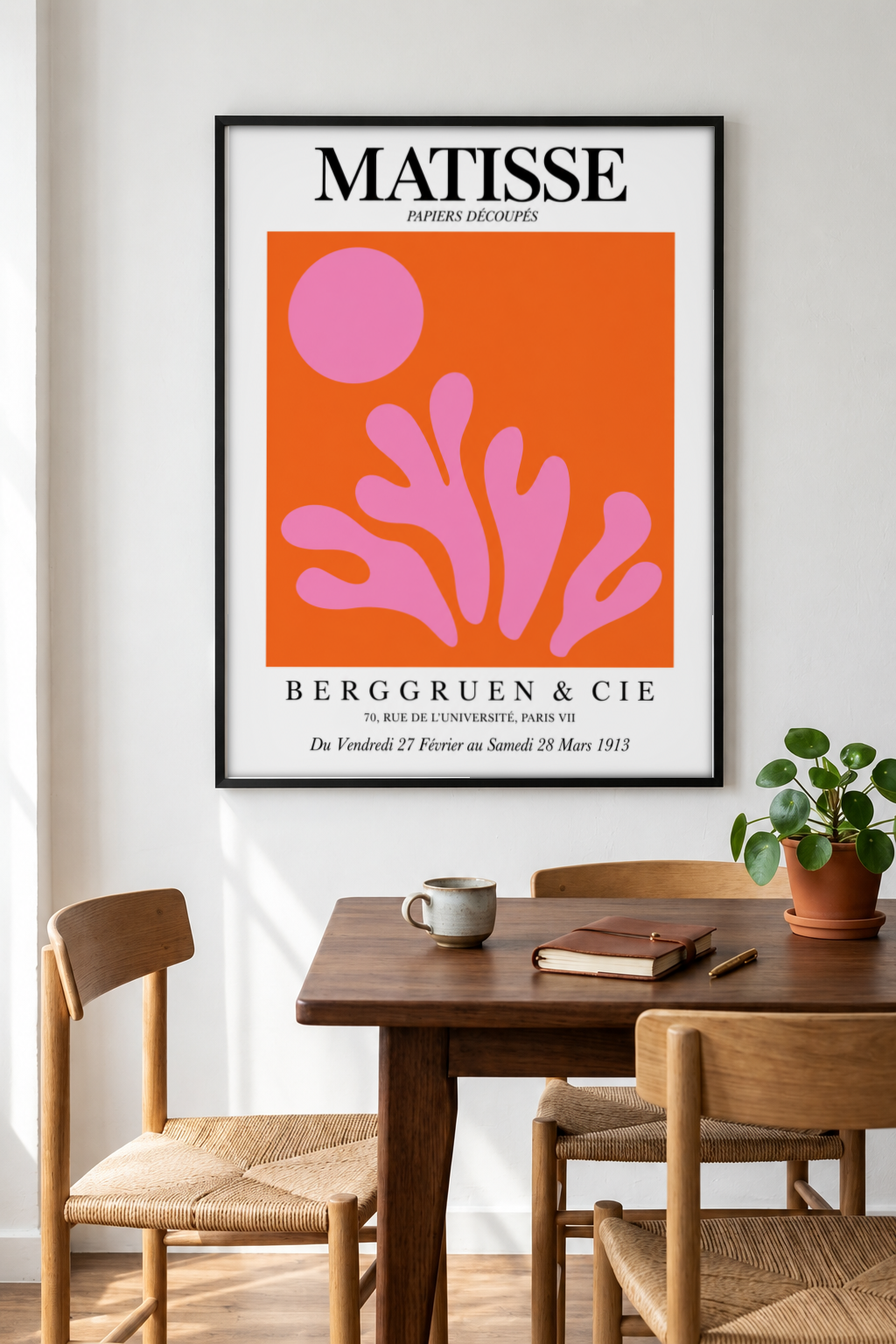 Henri Matisse- Exhibition Poster framed print in a room