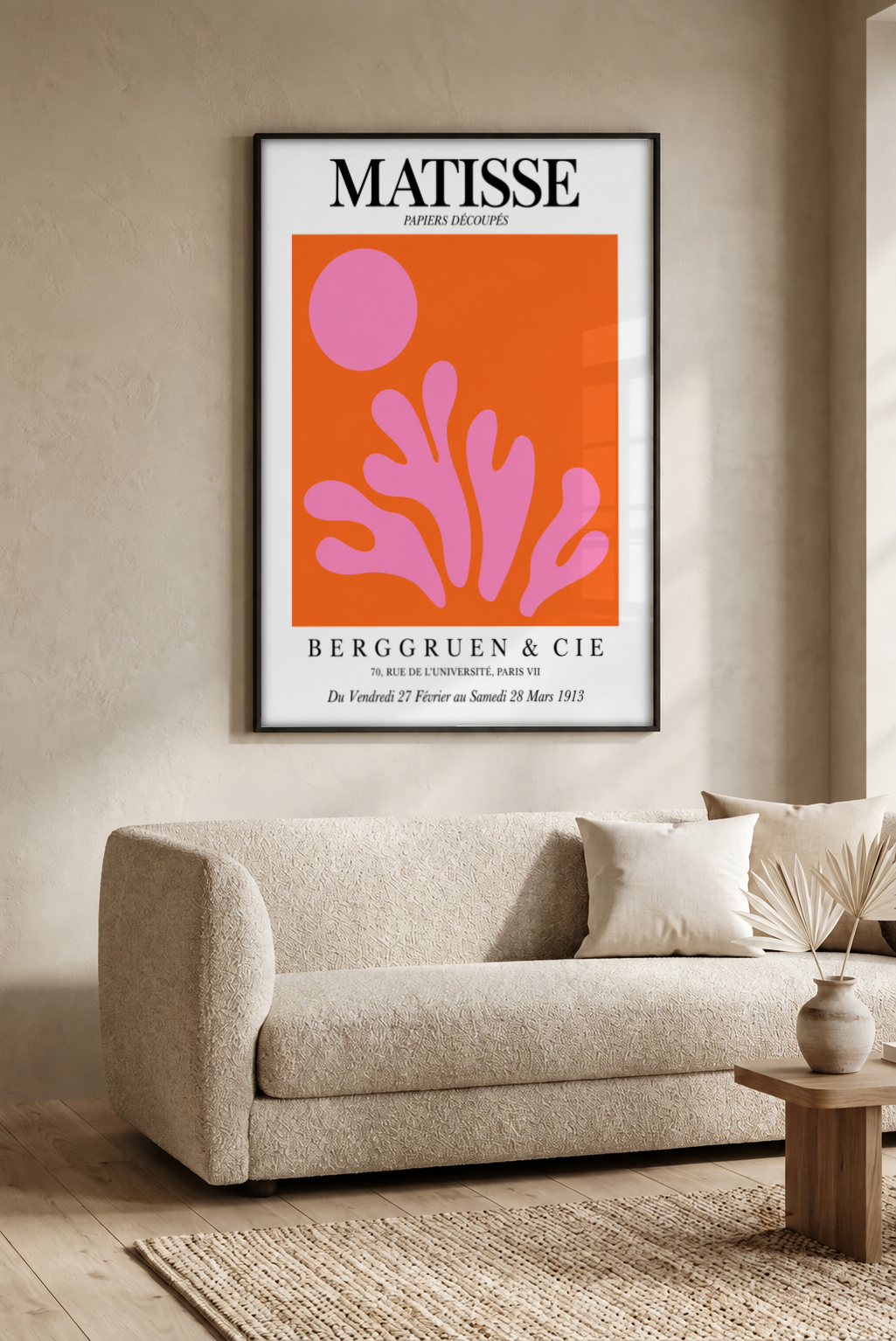 Henri Matisse- Exhibition Poster framed print in a room