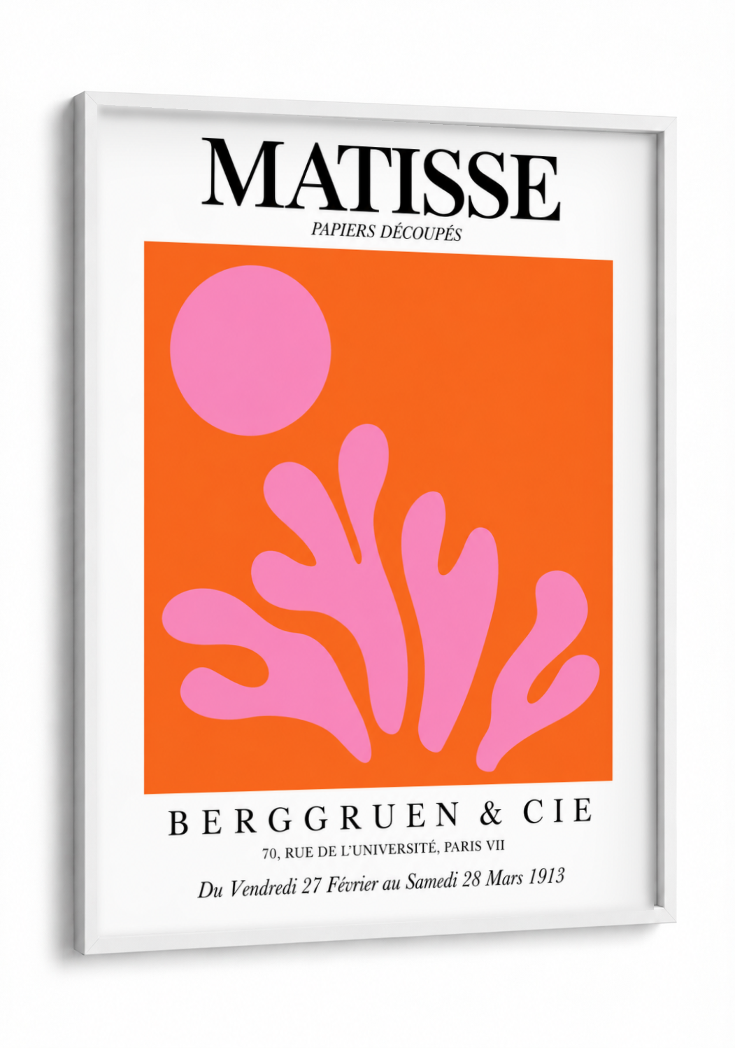 Henri Matisse- Exhibition Poster framed print in a white frame