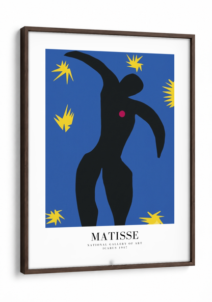 Henri Matisse- Icarus framed print in a brown frame