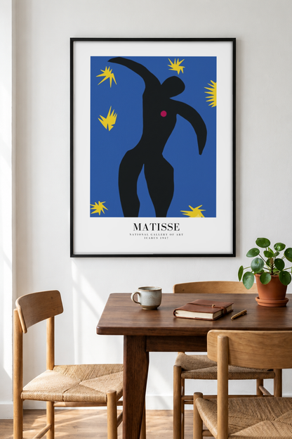 Henri Matisse- Icarus framed print in a room