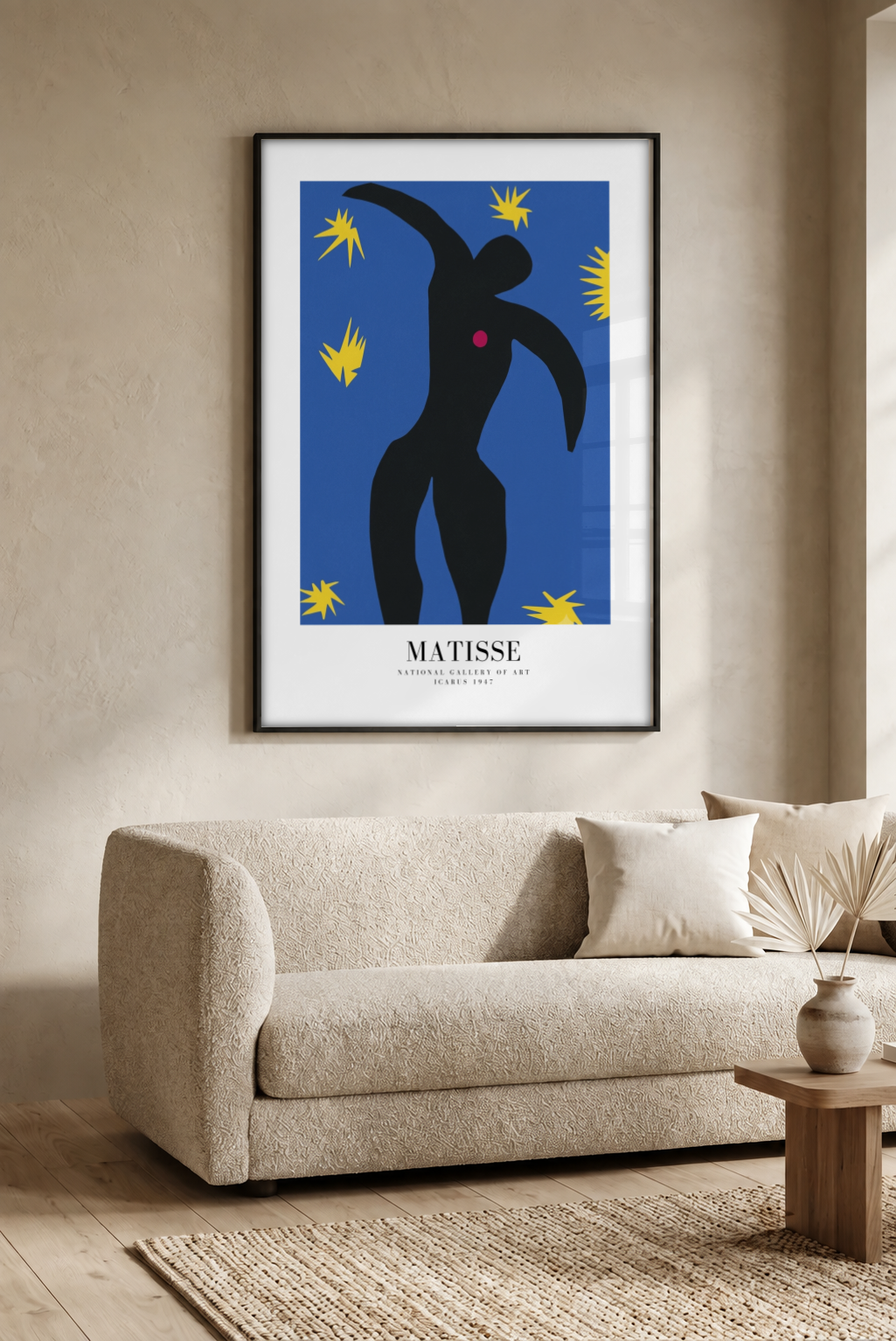 Henri Matisse- Icarus framed print in a room