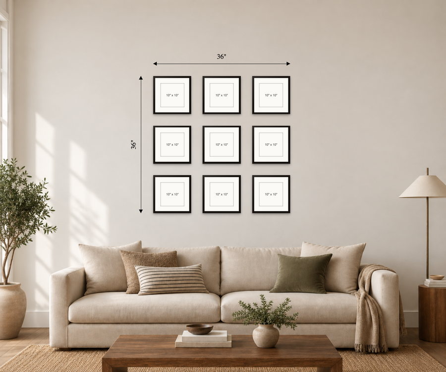 Nine Square Gallery Wall