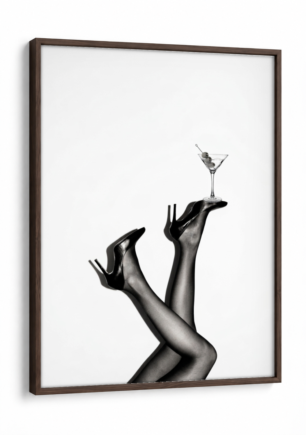 Pop Culture art - Party Trick framed print in a brown frame