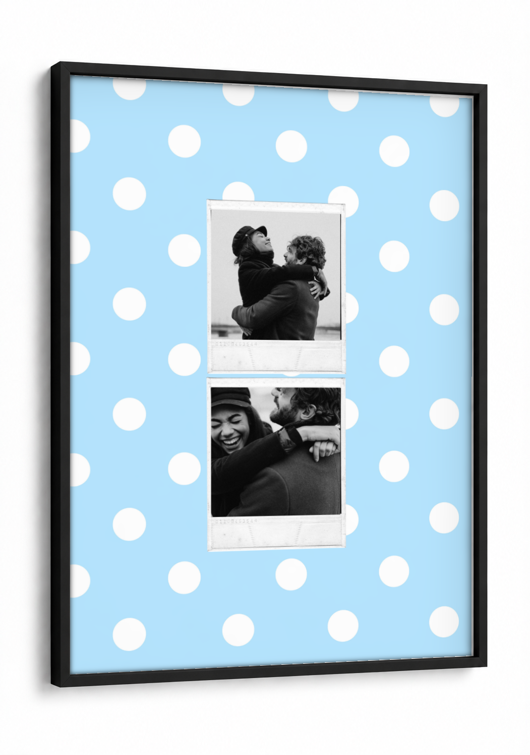 Two Polaroid Pinterest Pick Frame - Pack of 2 framed print in a black frame