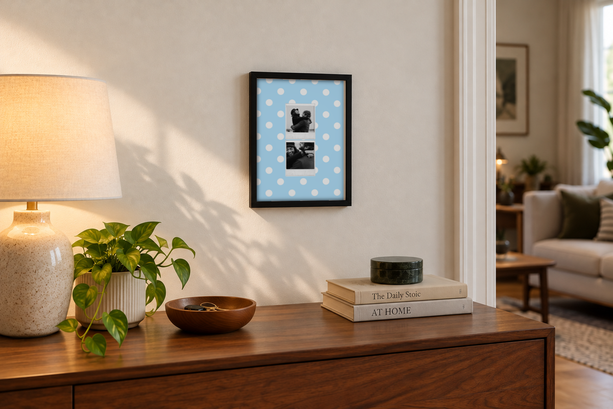 Two Polaroid Pinterest Pick Frame - Pack of 2 framed print in a room