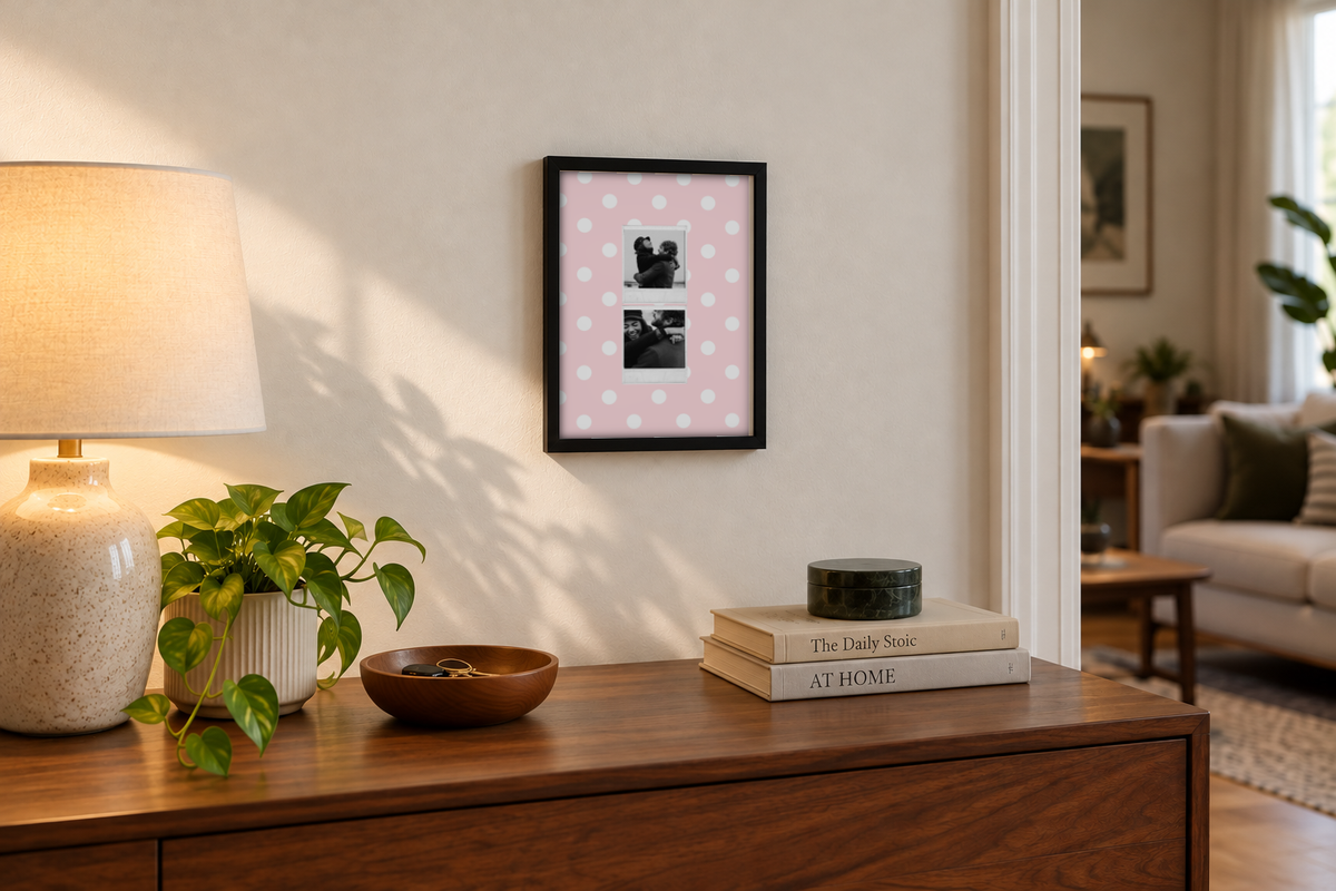 Two Polaroid Pinterest Pick Frame - Pack of 2 framed print in a room