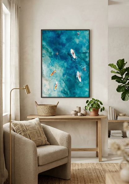 Landscape Art - Surf and Slide framed print in a room