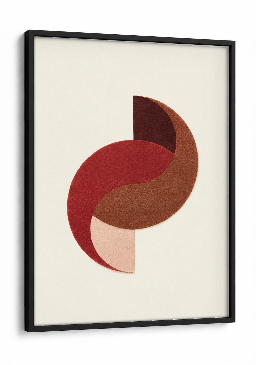 Abstract Art - Textile Abstraction framed print in a black frame