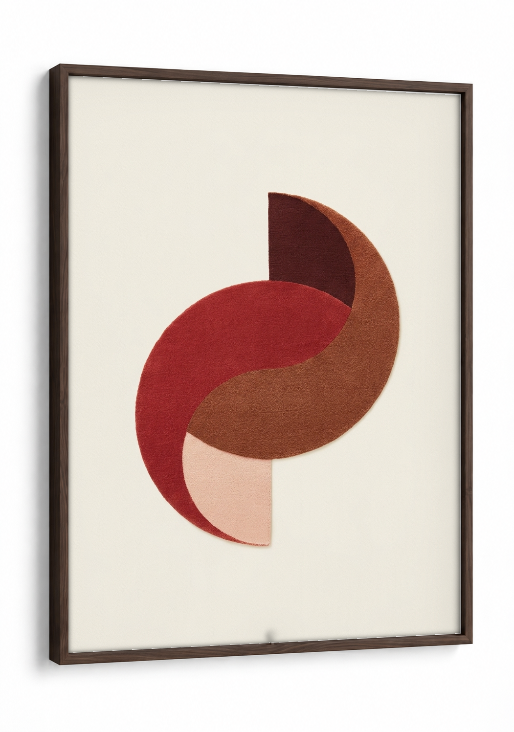 Abstract Art - Textile Abstraction framed print in a brown frame