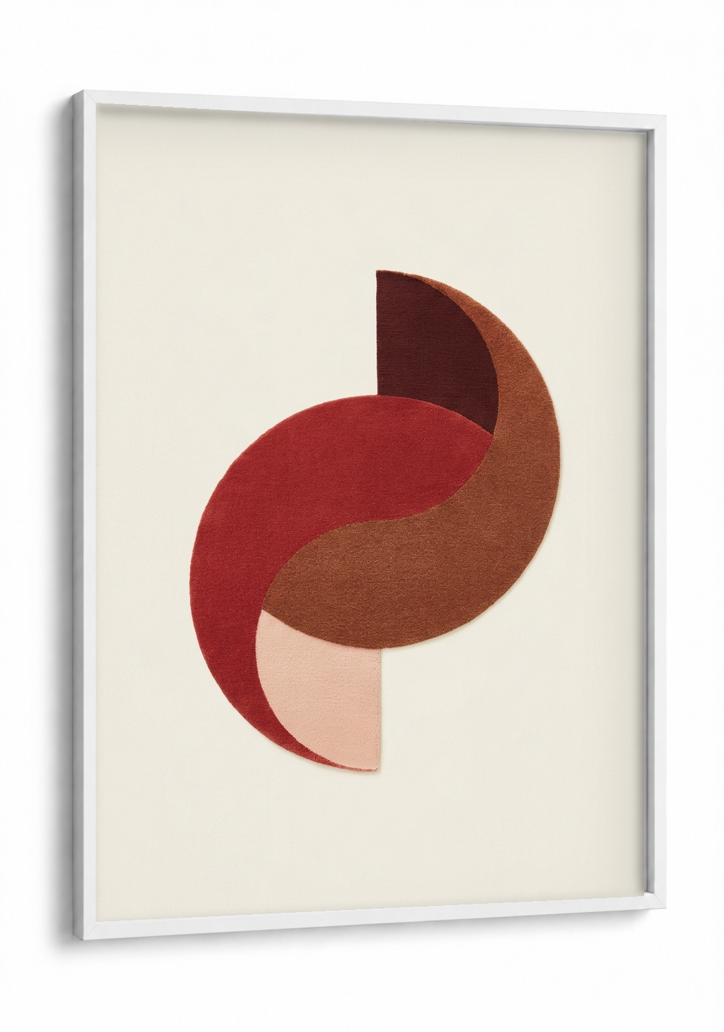 Abstract Art - Textile Abstraction framed print in a white frame