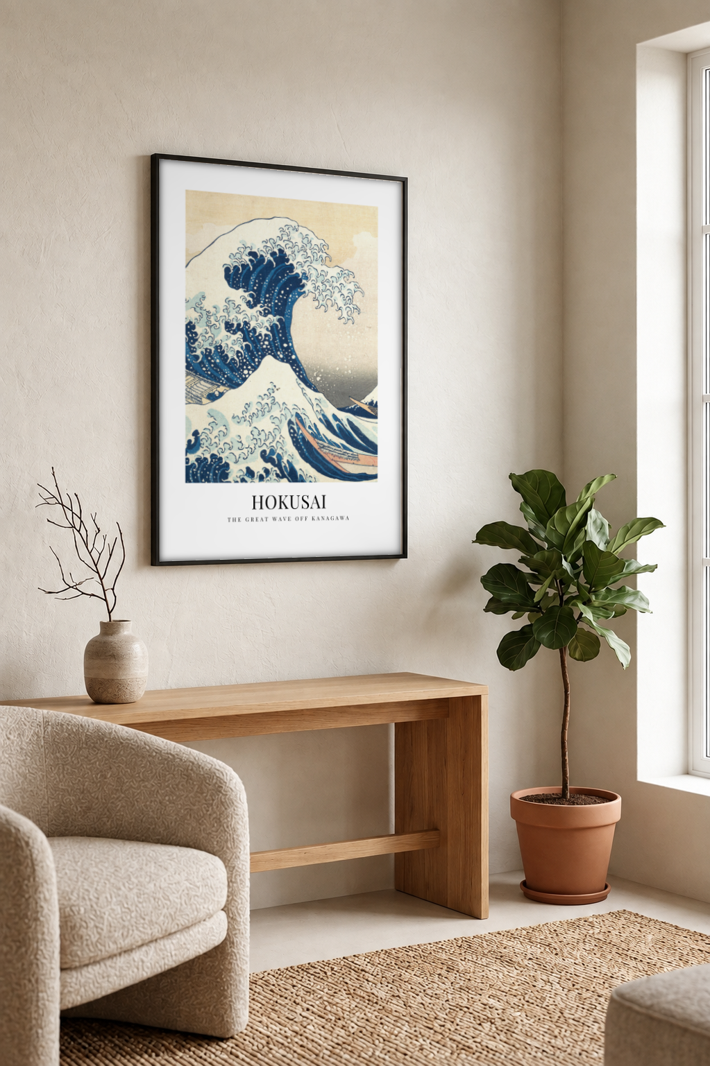The Great Wave Off Kanagawa - Museum Edition framed print in a room