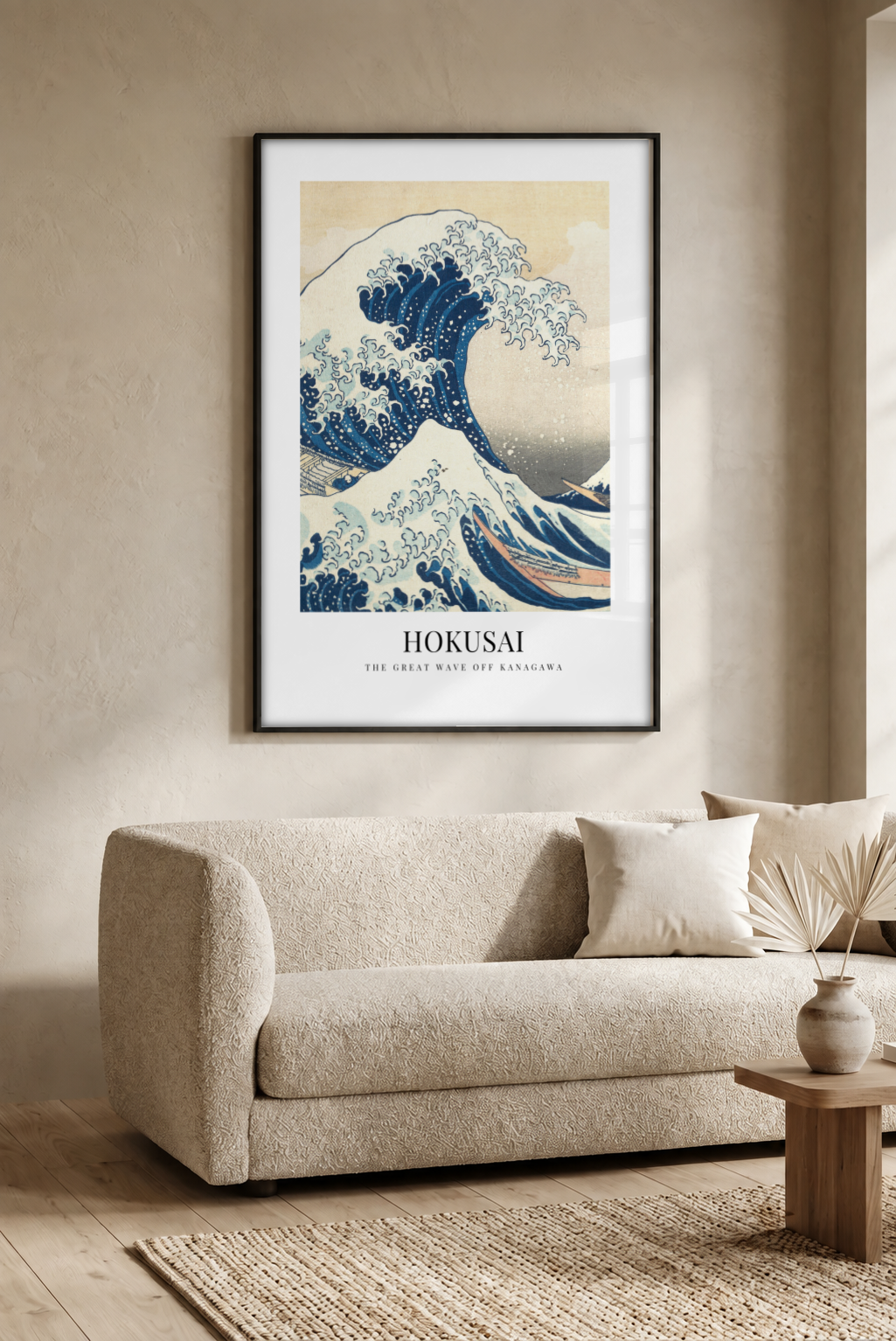 The Great Wave Off Kanagawa - Museum Edition framed print in a room