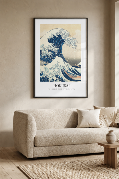 The Great Wave Off Kanagawa - Museum Edition framed print in a room