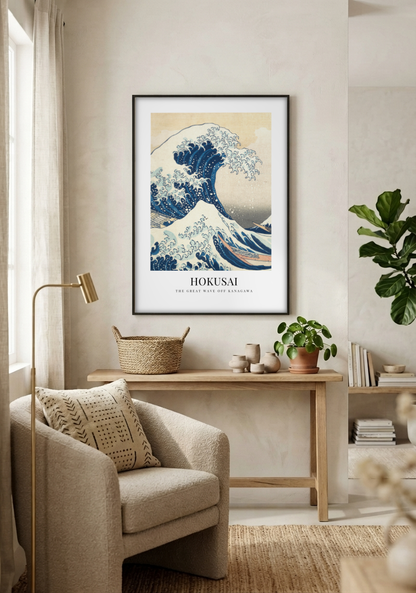 The Great Wave Off Kanagawa - Museum Edition framed print in a room