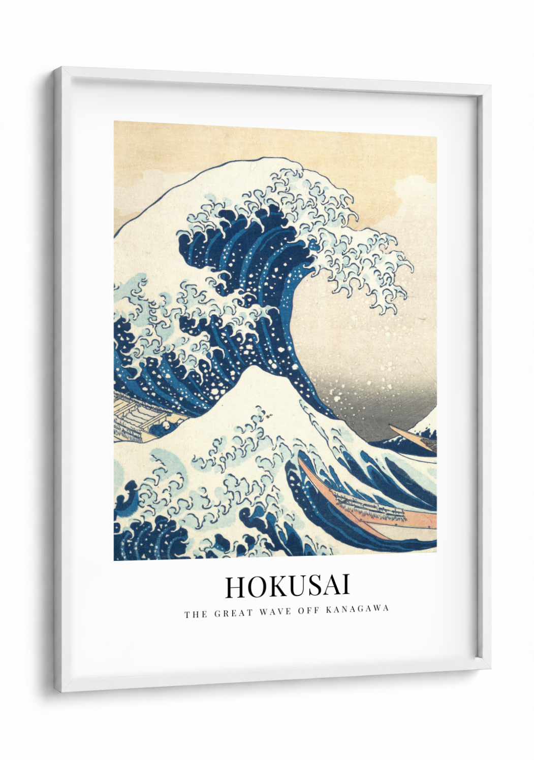 The Great Wave Off Kanagawa - Museum Edition framed print in a white frame
