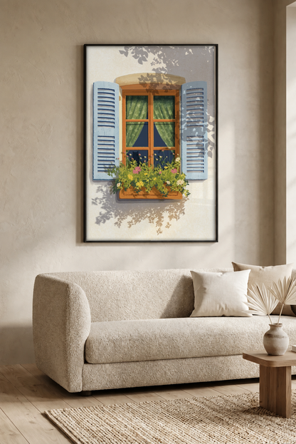 Boho Art - Whispers in the Shade framed print in a room
