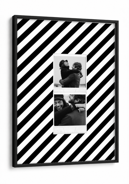 Two Polaroid Pinterest Pick Frame - Pack of 2 framed print in a black frame